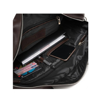 Teczka na laptopa, ciemnobrązowa