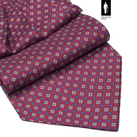 Ciemnoczerwony fular jedwabny