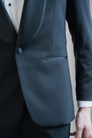 Smoking z kołnierzem szalowym 100% wełna