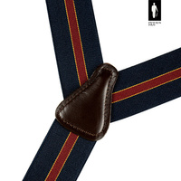 Szelki granat z bordowym paskiem