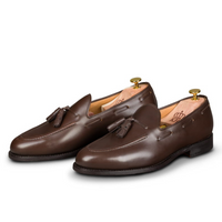 Brązowe mokasyny Goodyear Welted - Tassel Loafers