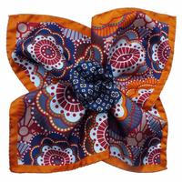 Pomarańczowa jedwabna poszetka