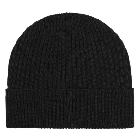 Czapka męska z dzianiny szara wełna merino