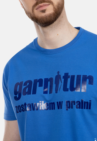 Niebieski t-shirt Garnitur Zostawiłem w Pralni