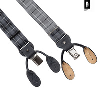 „Grey Check” – szelki męskie 2w1