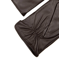 Rękawiczki pięciopalcowe z brązowej skóry