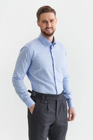 Koszula w kratę POW i kołnierzem button down