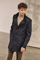 Elegancki płaszcz przejściowy w kolorze granatowym