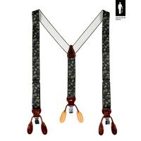 Wzorzyste szelki do spodni zapięcie 2w1