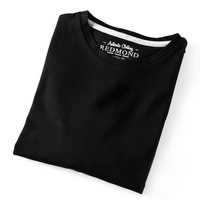 Czarny T-shirt męski bez nadruku