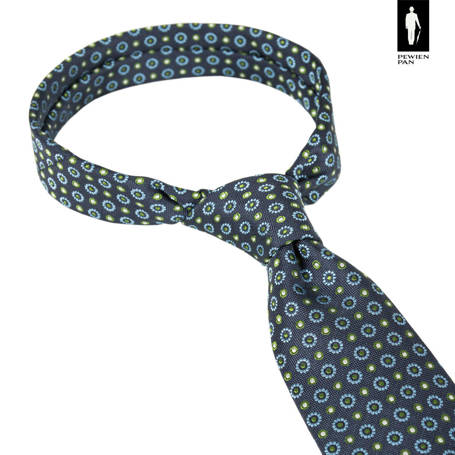 Jedwabny krawat z żakardowym wzorem